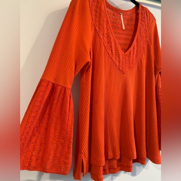 Excellent Condition, Free People "Parisian Nights" Long Sleeve Waffle Top, Sz XS - Picture 3 of 9